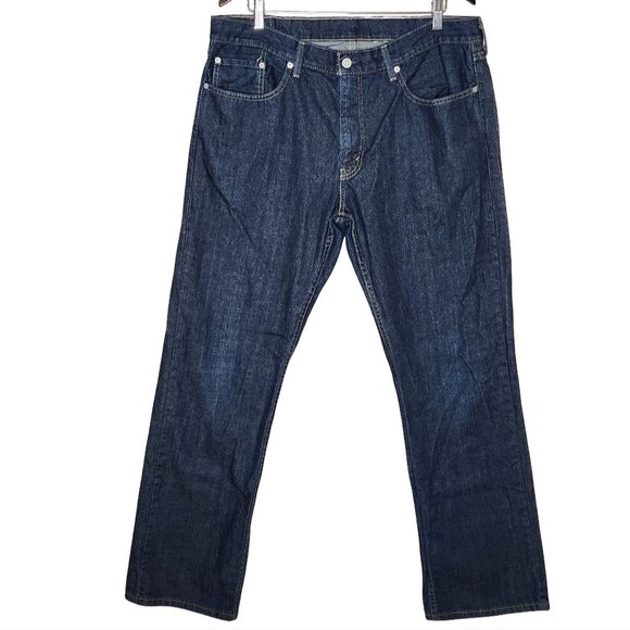 Levi's 559 Denim Jeans Blue Dark Indigo Wash Relaxed Straight Leg Men's 38x32 - Picture 1 of 10
